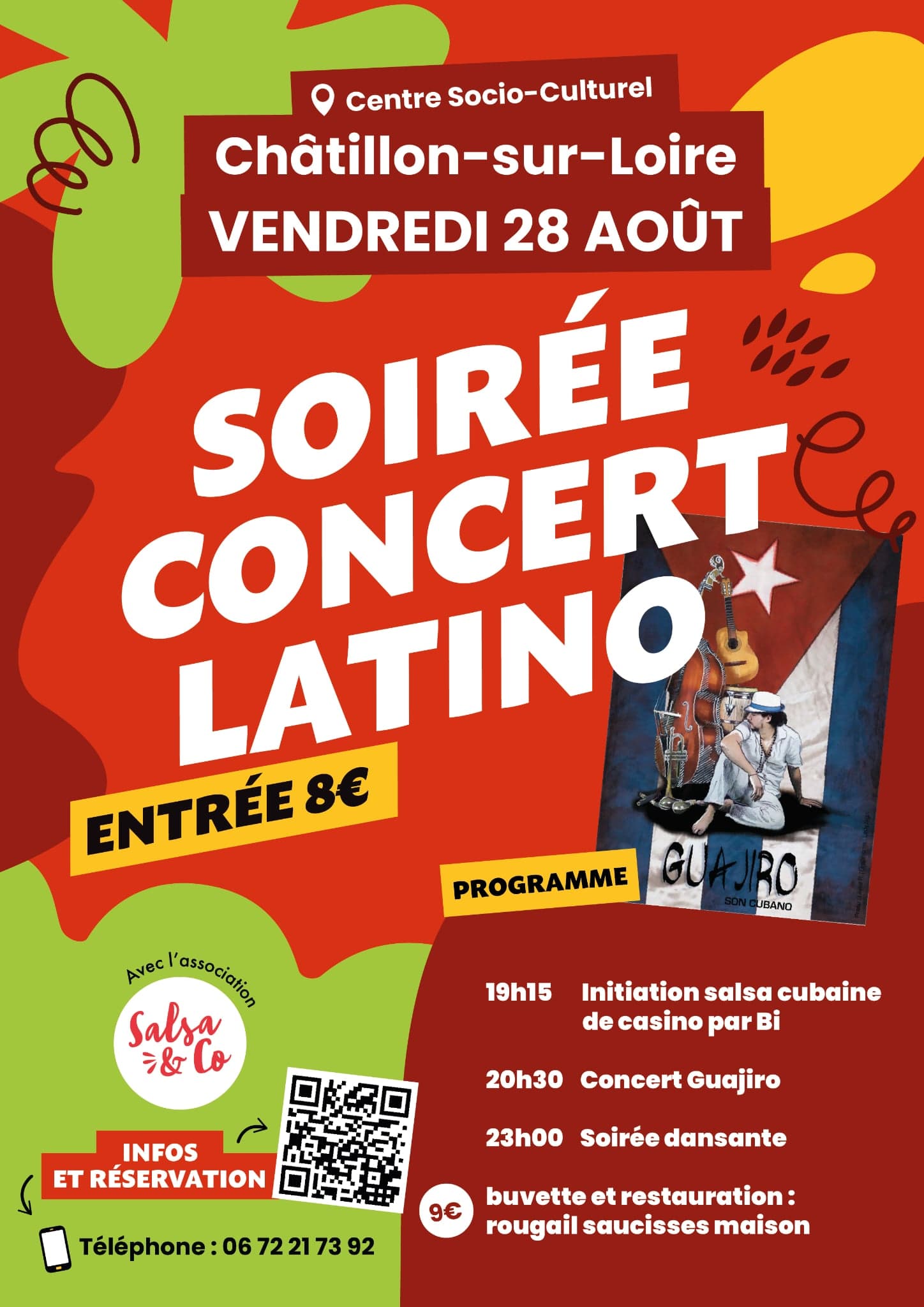 Affiche saoirée salsa