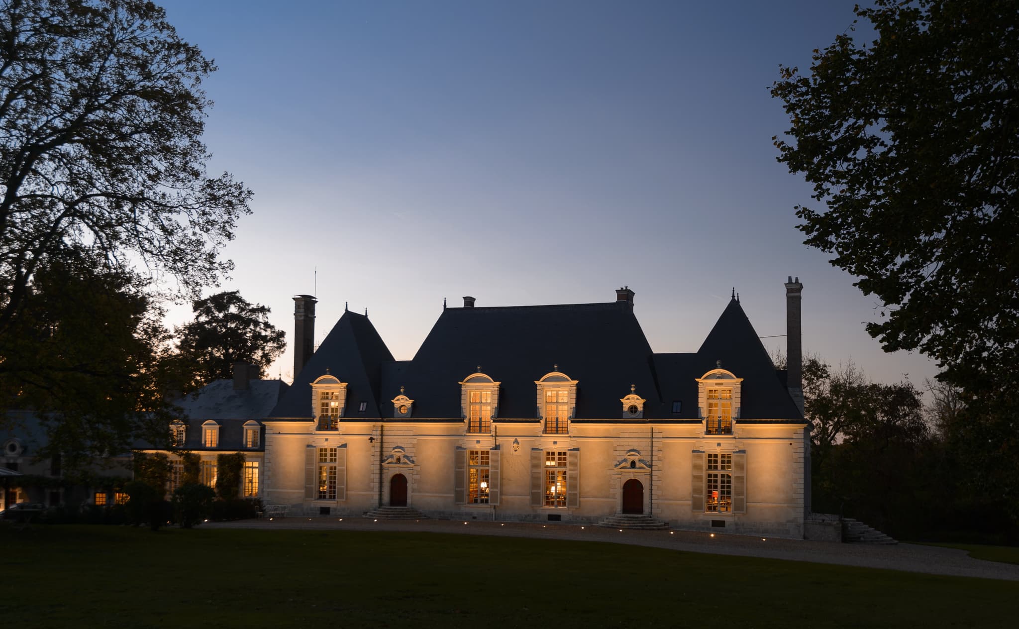 Facade sud éclairée