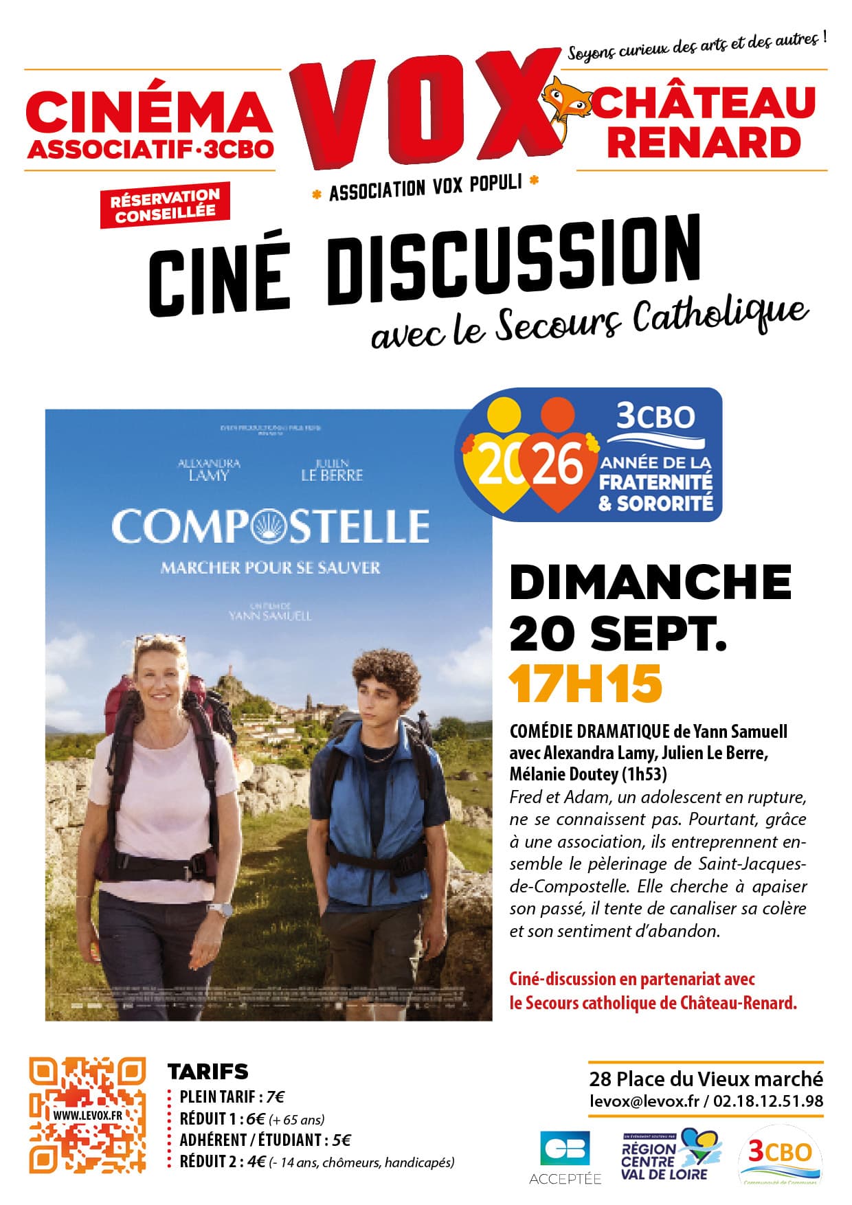 Ciné discussion Compostelle Le Vox