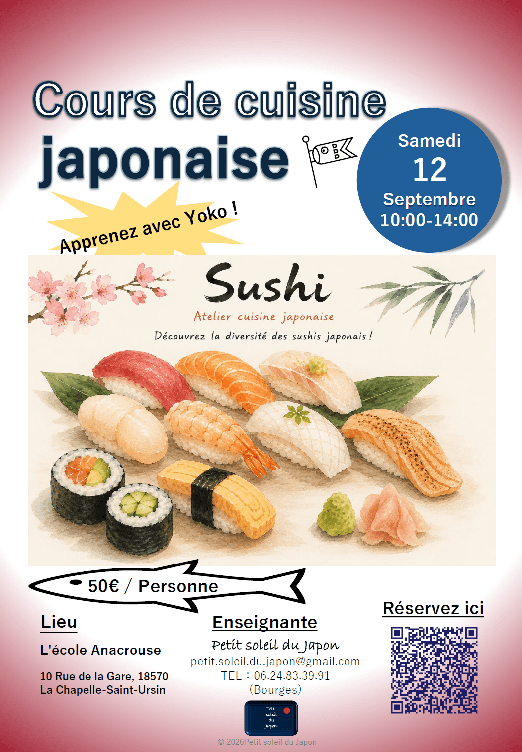 Cours de Cuisine Japonaise