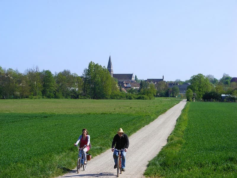 Vue sur l'abbaye de Ferrières