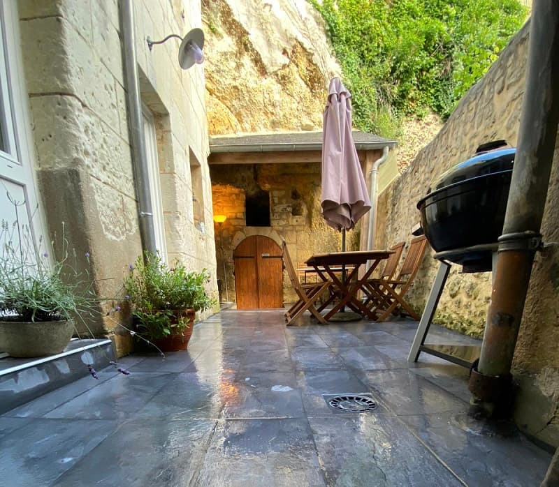 Gite-maison remparts-terrasse-loches