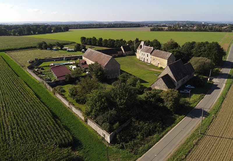 Manoir du Bois Joly - Gîte du Fournil - Vue aérienne