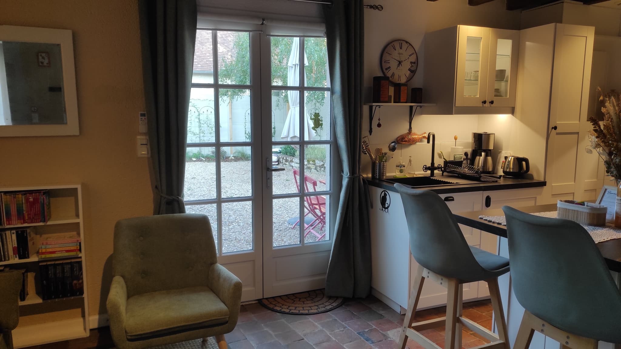 coin cuisine/accès au jardin