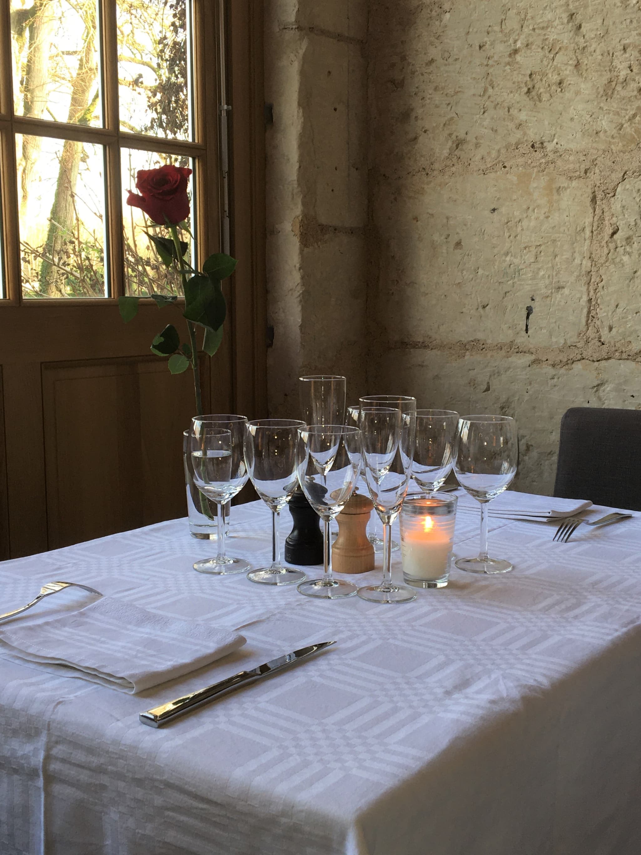 Table de Saint Valentin restaurant Le Plessis