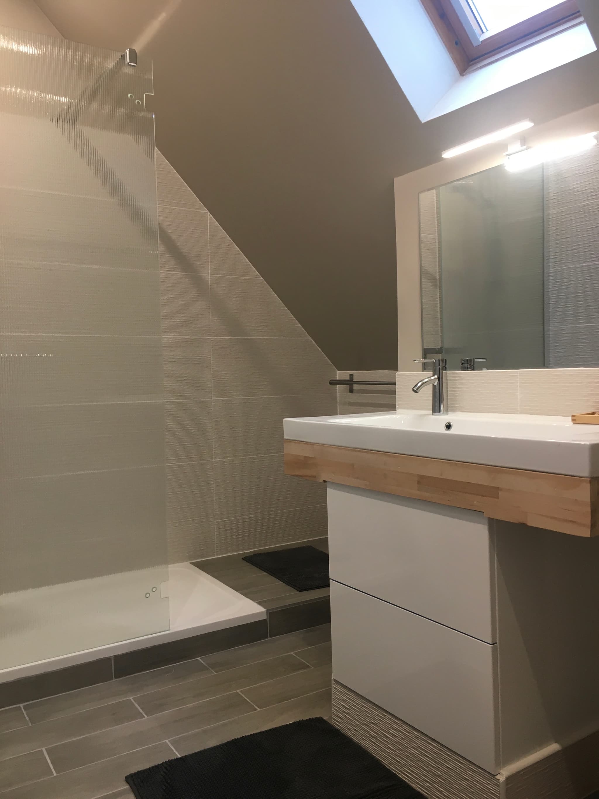 La salle de douche