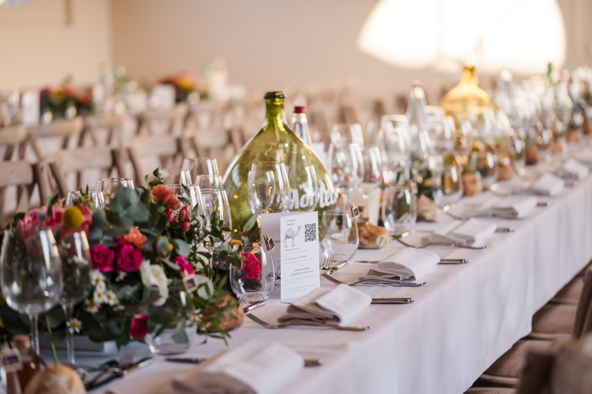 Mariage, table dans la Grange