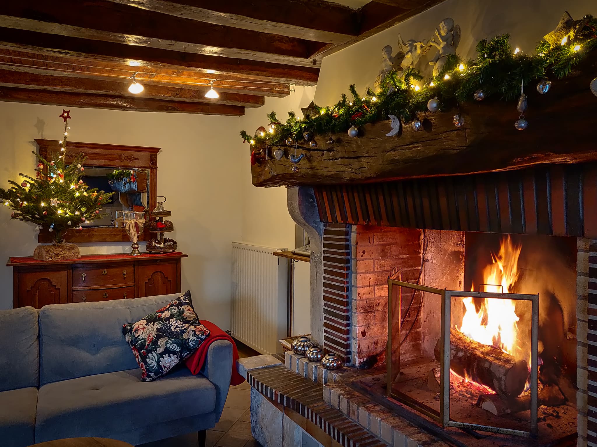 Le salon pendant Noël