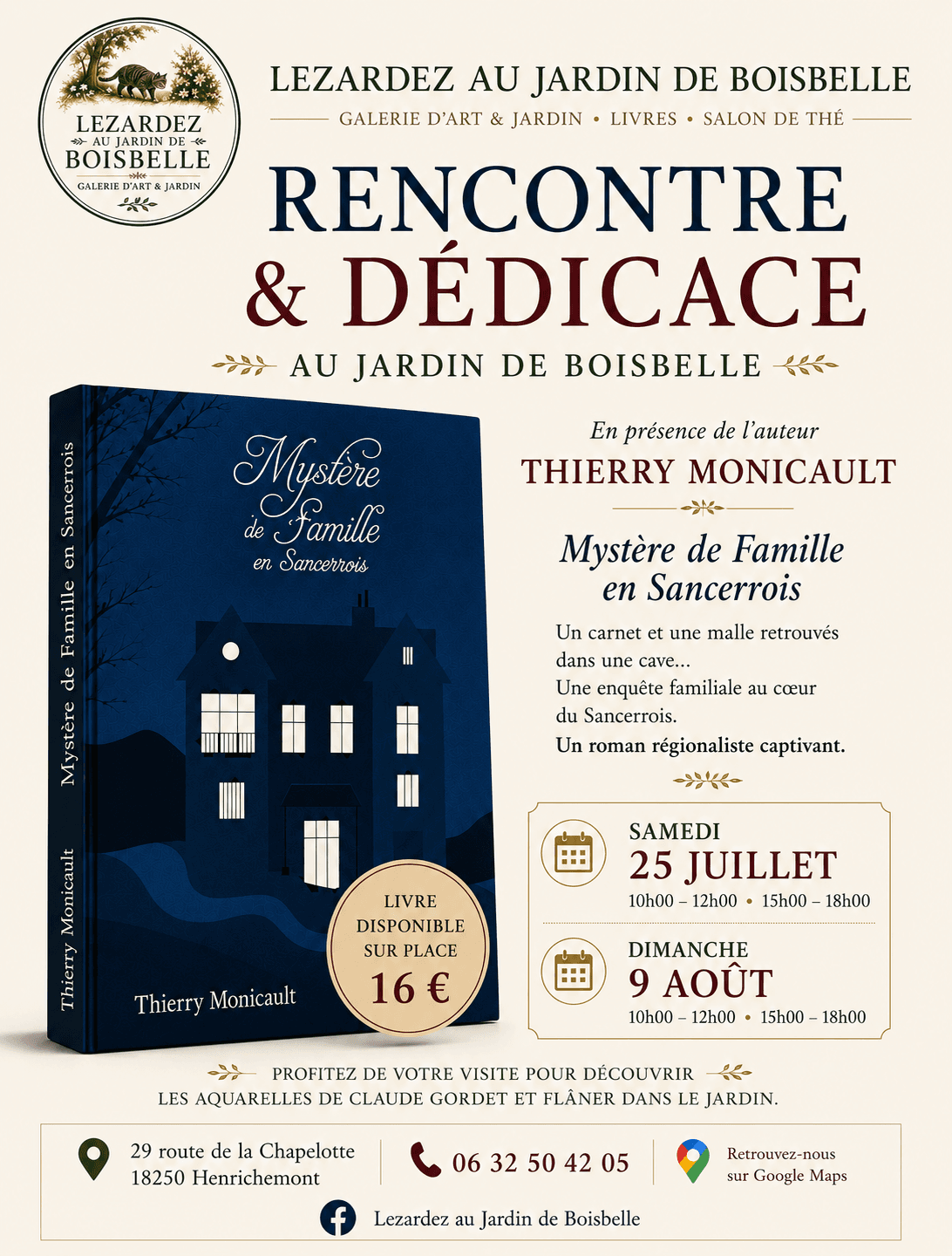 Rencontre Dédicace Jardin de Boisbelle