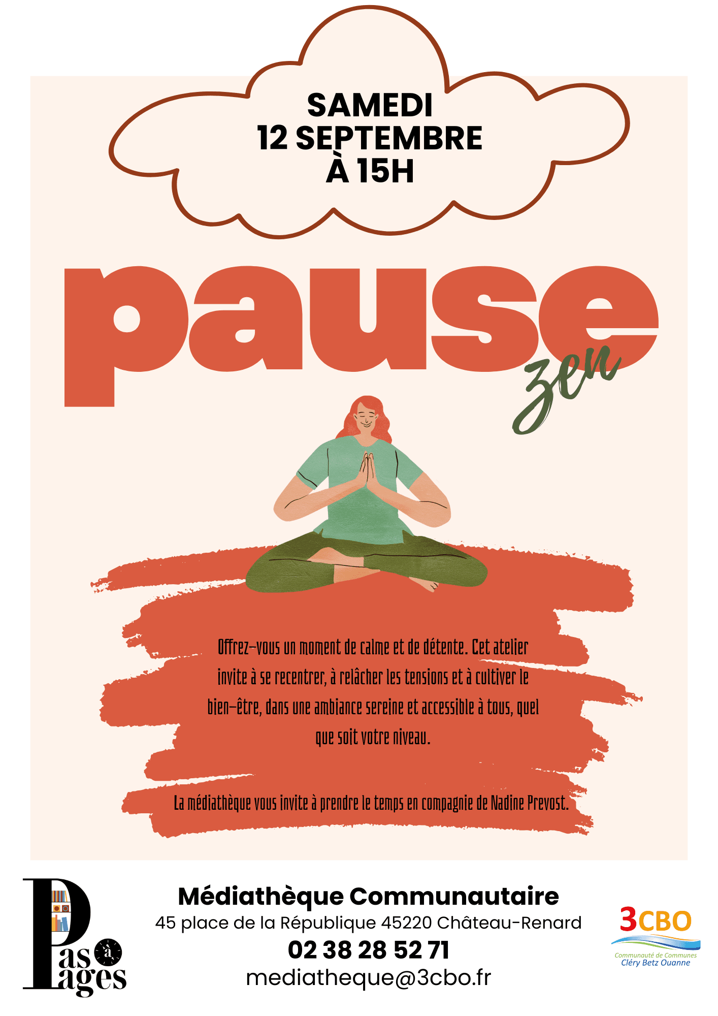 AFFICHES MÉDIA - Pause ZEN Médiathèque PAs à Pages