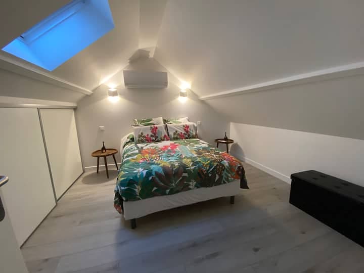 chambre lit 140