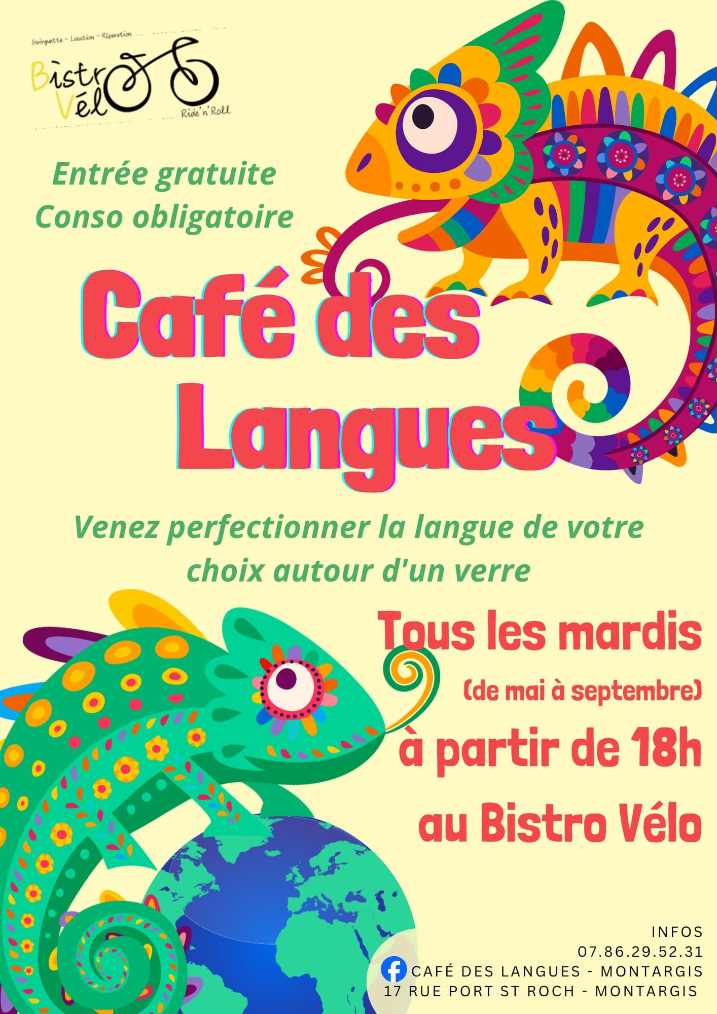 café des langues bistro vélo