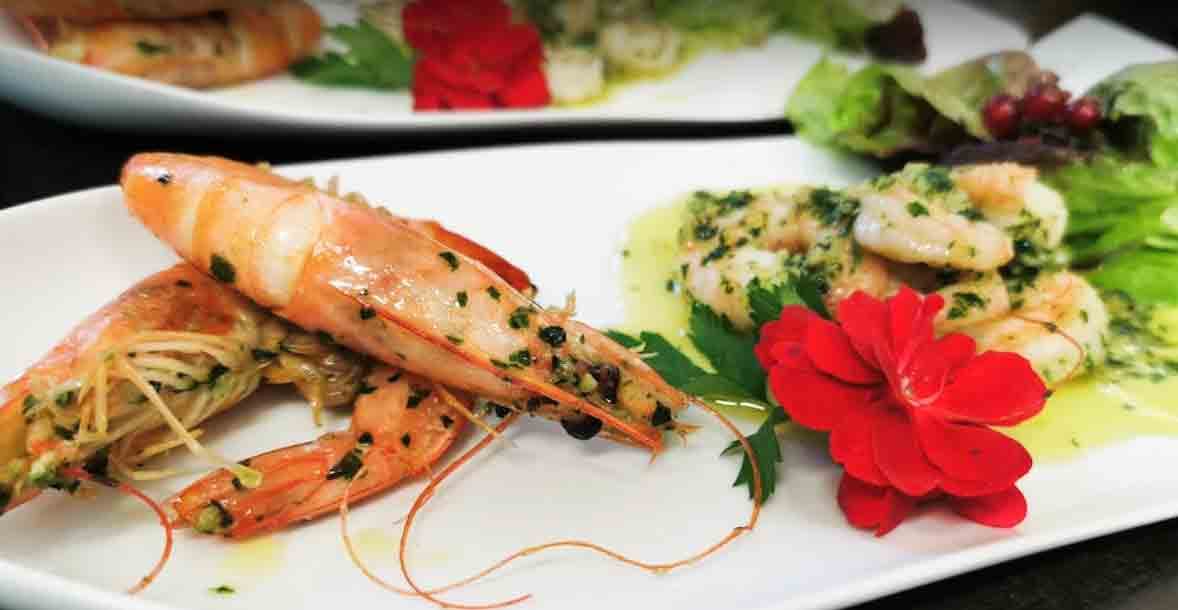 gambas flambées au whisky