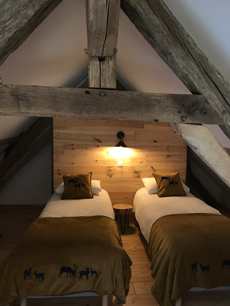 chambre à l'étage, lits modulables
