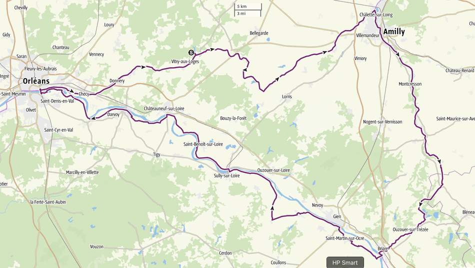 Circuit 3 ou 4 Jours - Loiret au Fil de l'Eau - Tour complet de 230 km