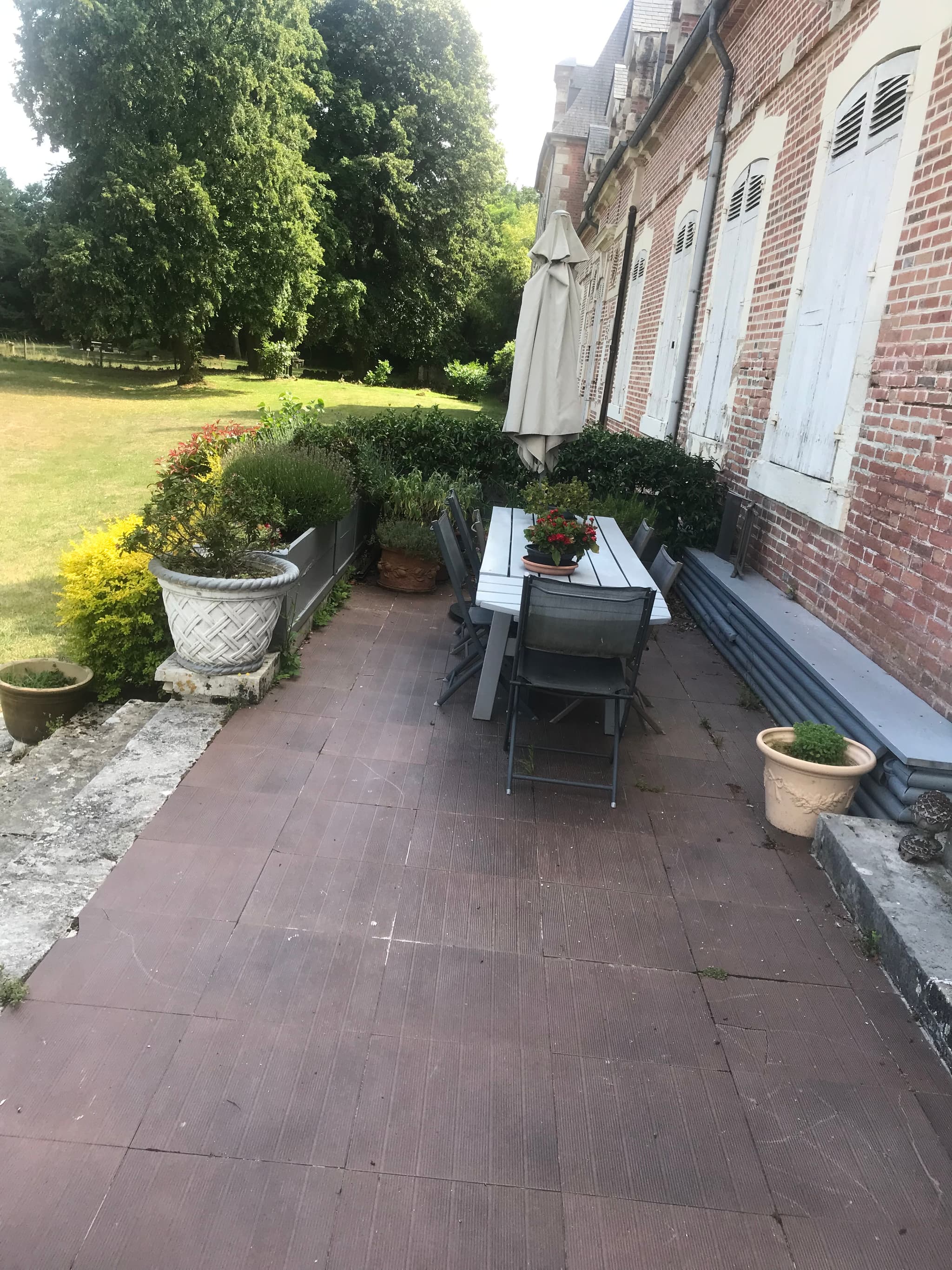 terrasse privee chateau Chandler