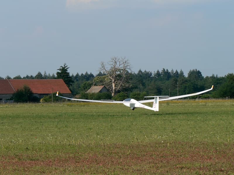 un planeur en vol