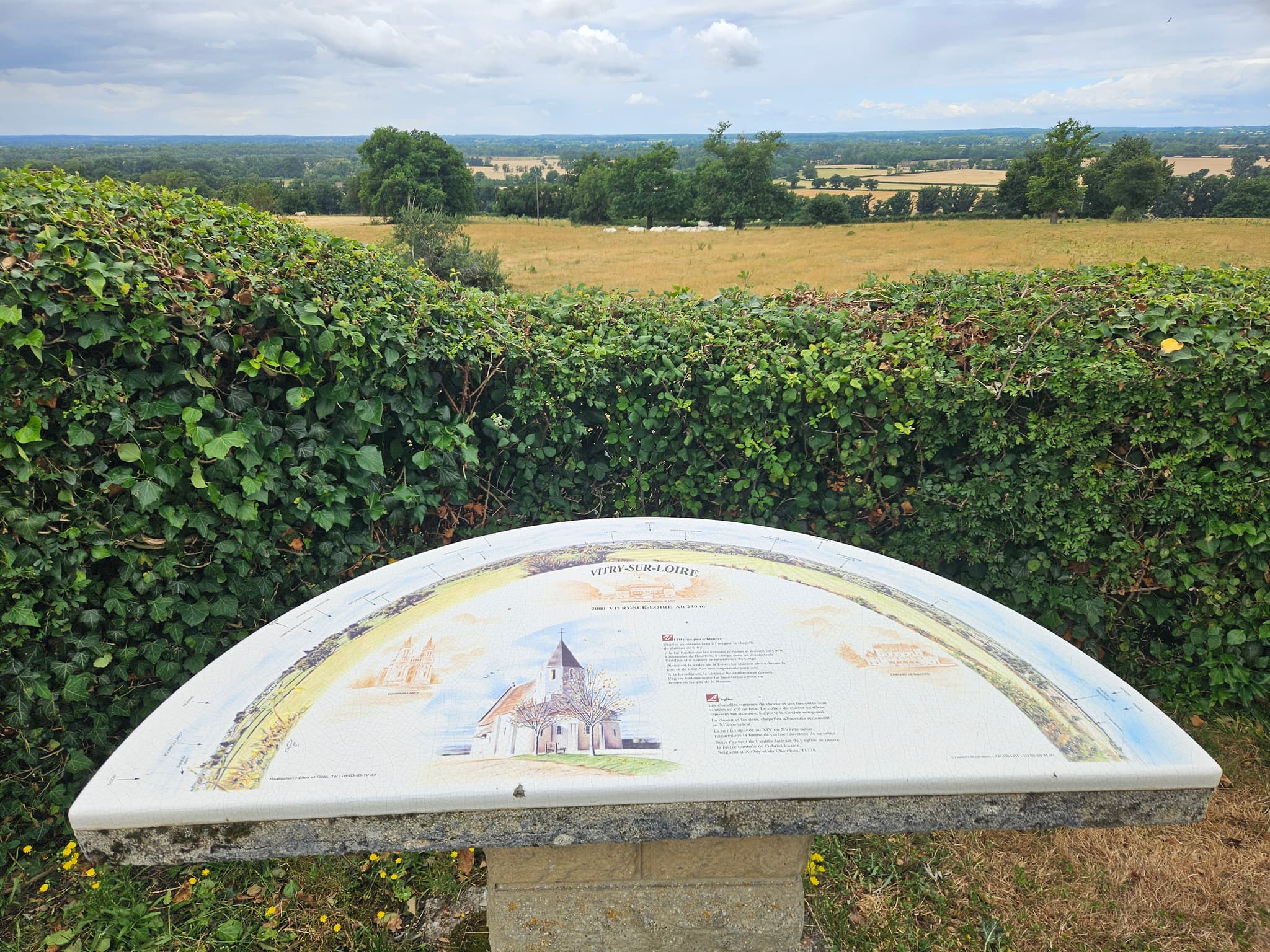 Vue avec table d'orientation