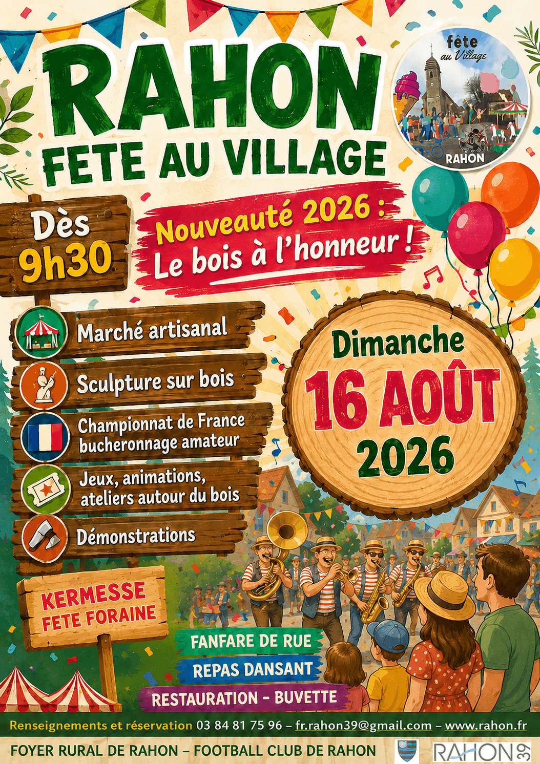 Affiche de la fête du village
