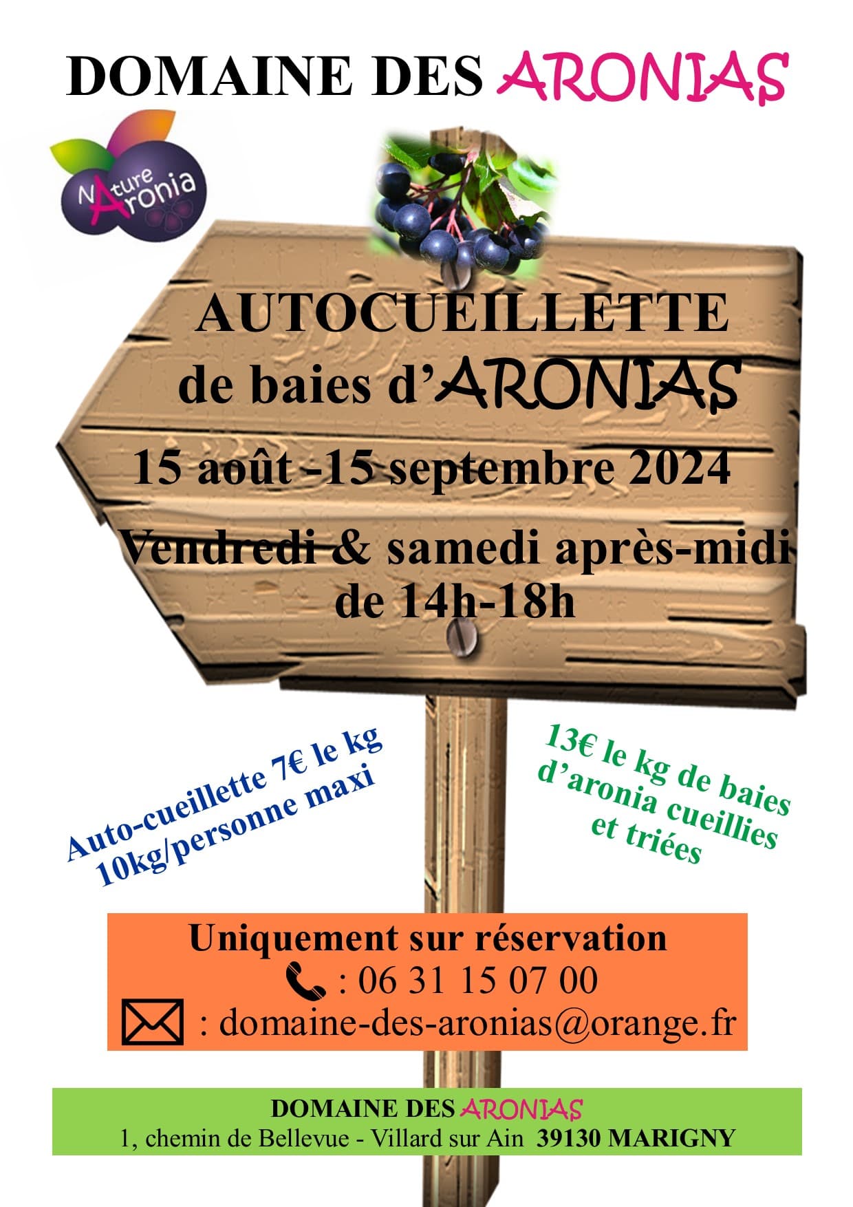 Autocueillette domaine des aronias