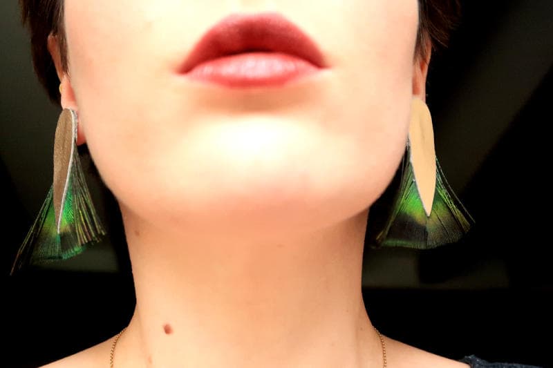 Boucles d'oreilles Birdilles O'Plumes de Paon