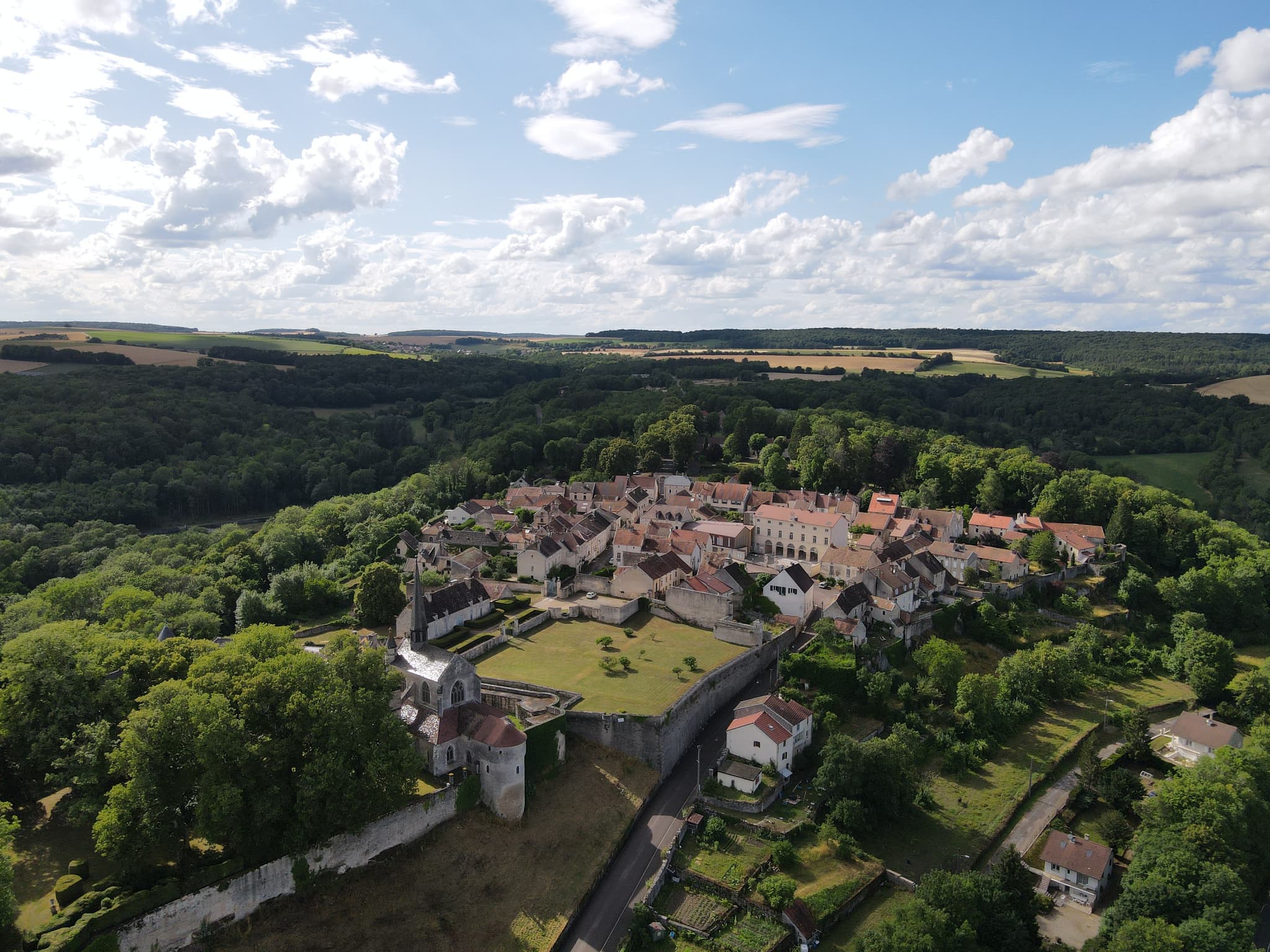 Grancey vue du ciel