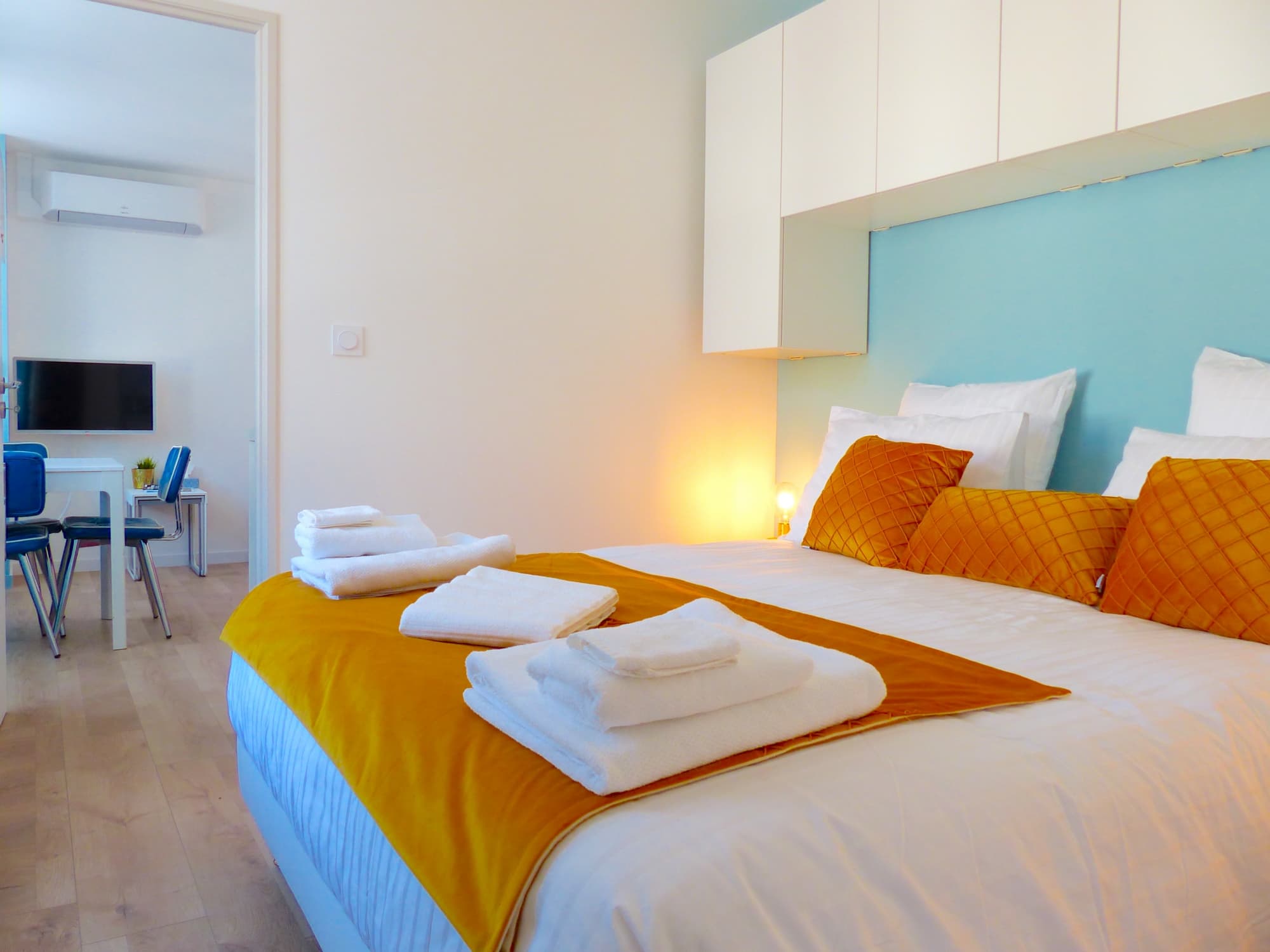Votre chambre, lit de 160 cm et linge de qualité