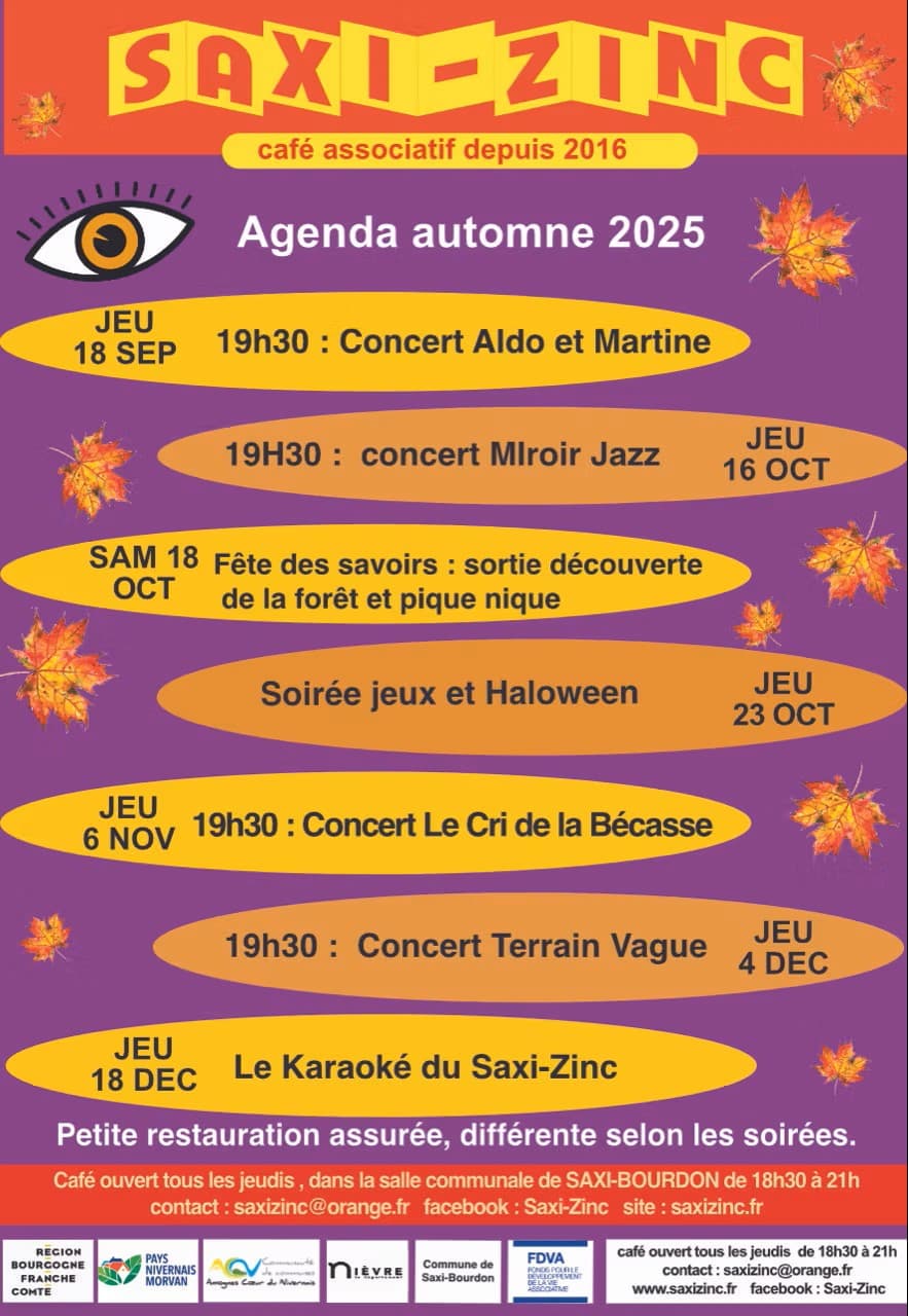 Saxi Zinc automne 2025