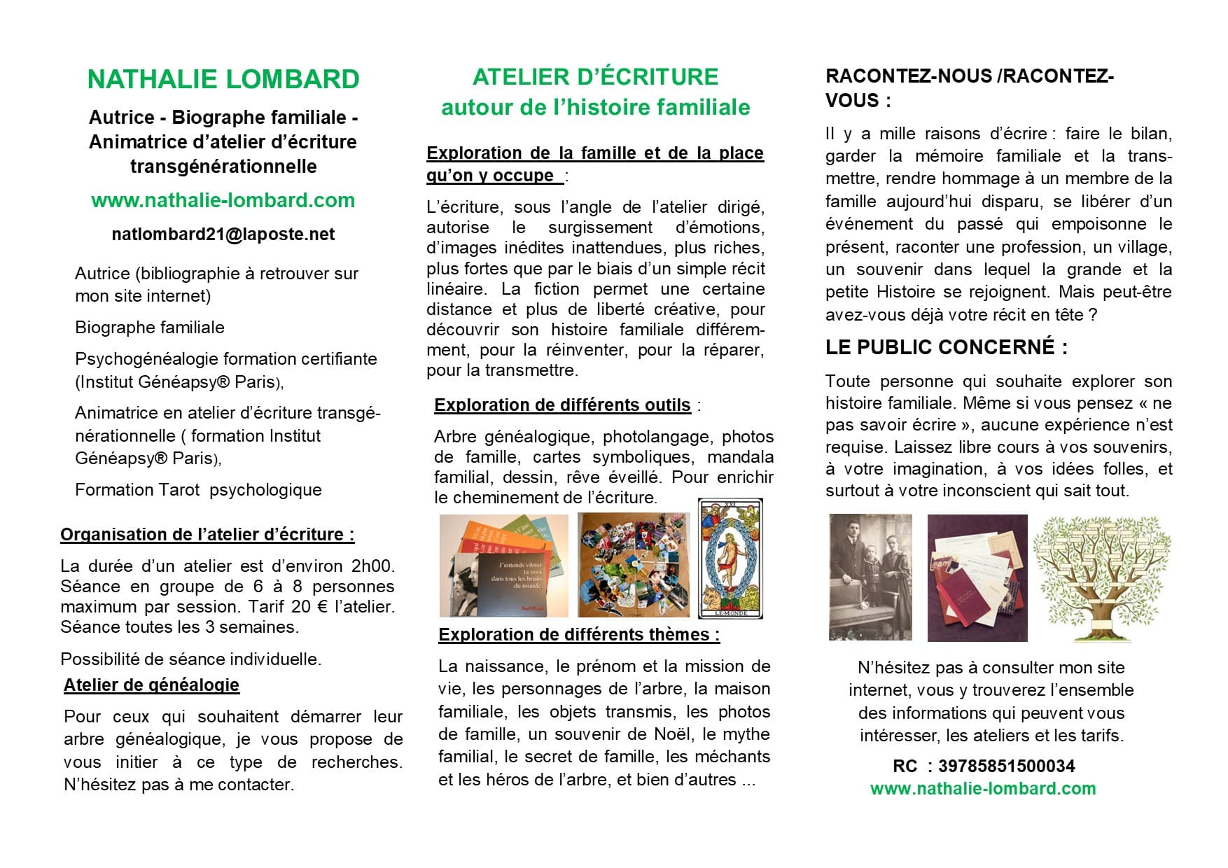 atelier d'écriture