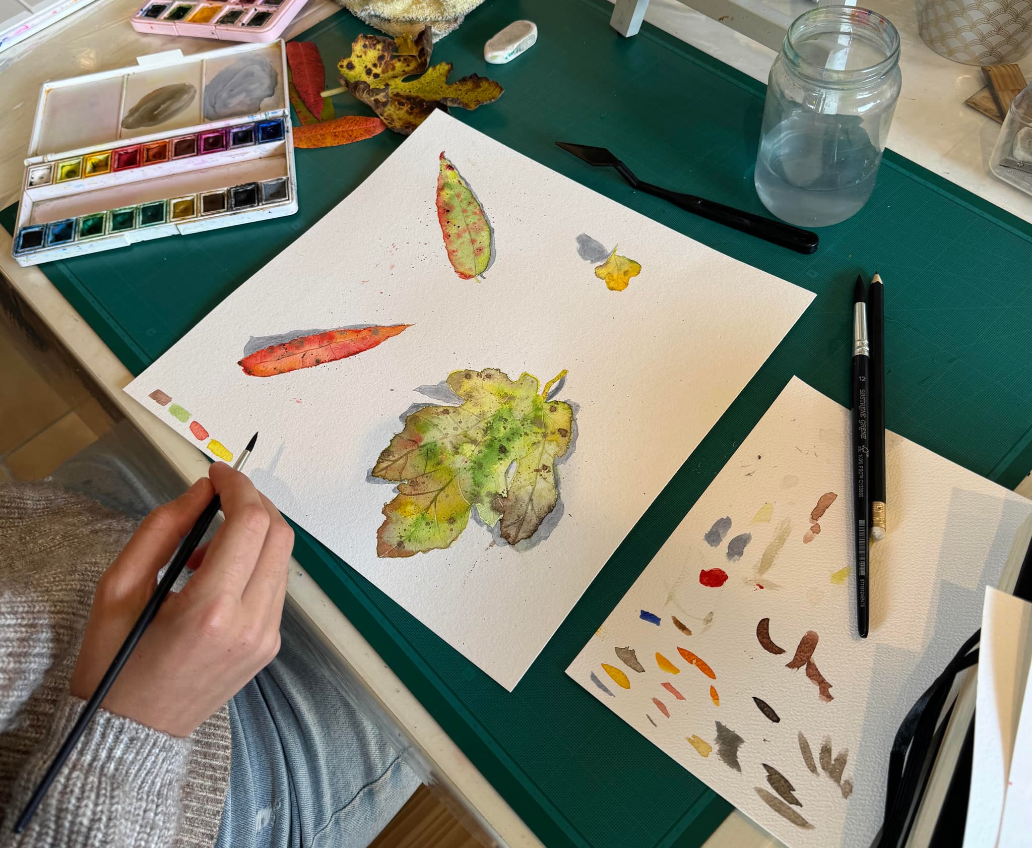 Atelier Aquarelle - Le fusain bleu