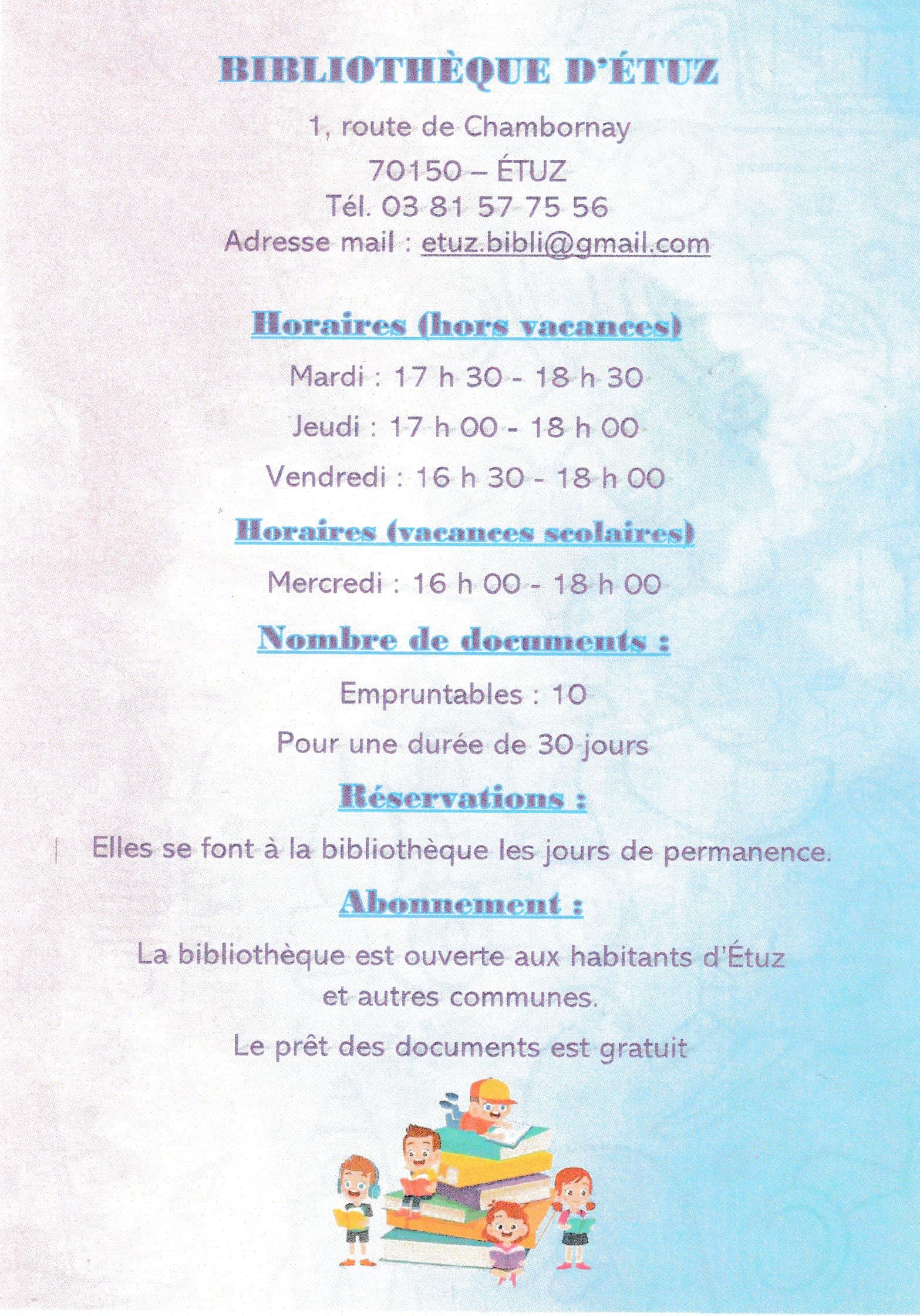 flyer bibliothèque