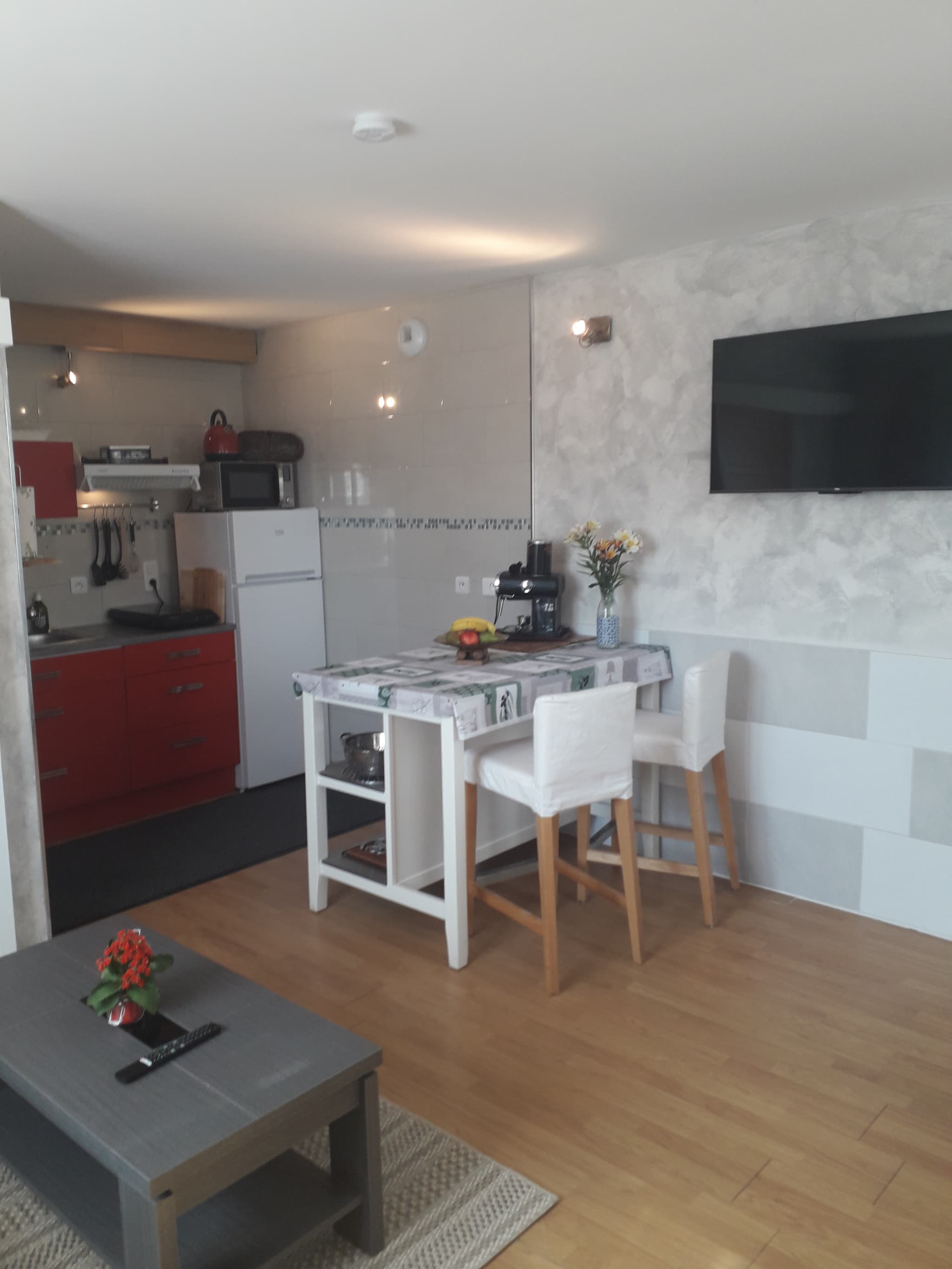 Espace de vie, télévision 108 cm.