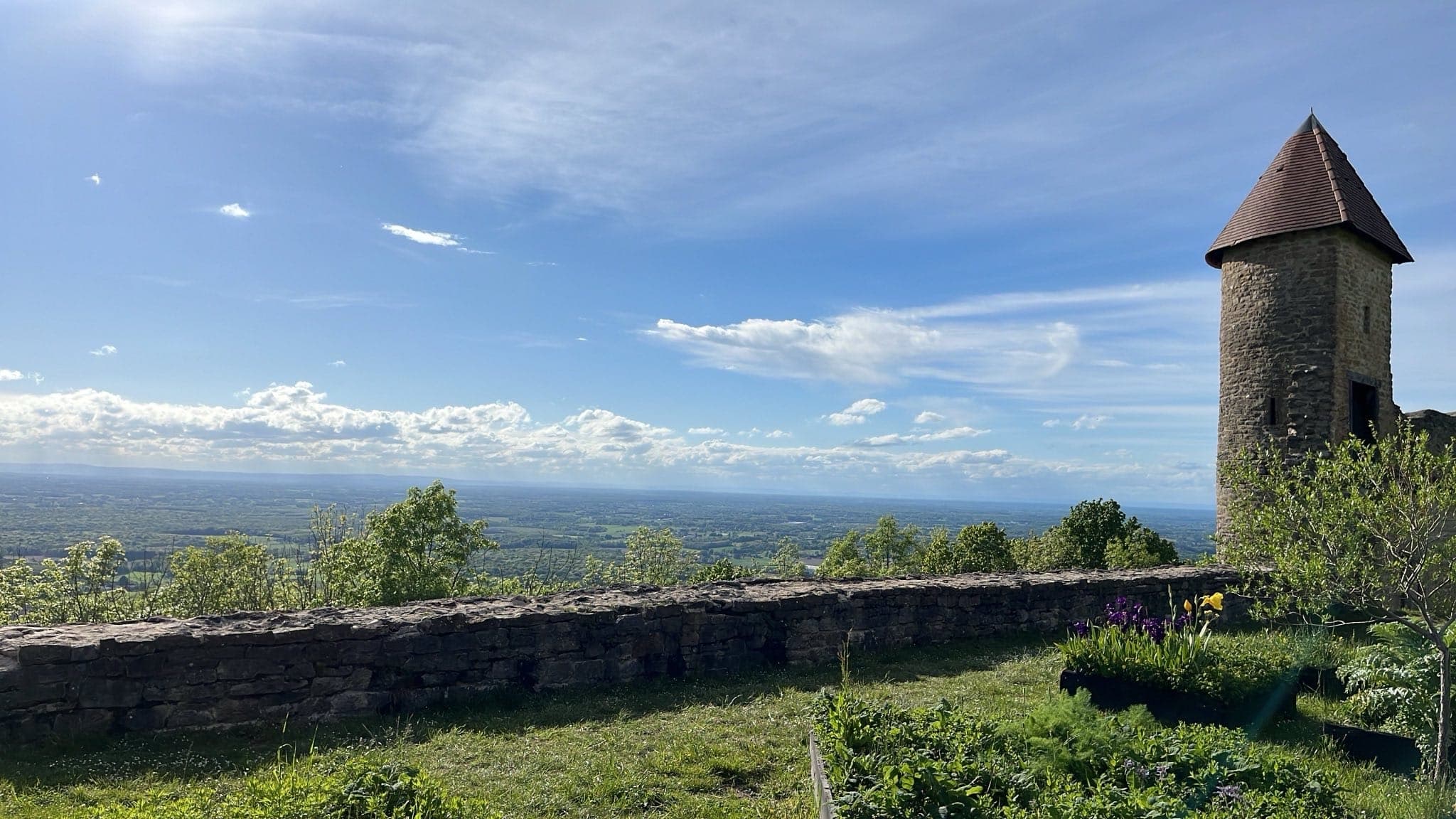 vue sur la bresse depuis Chevreaux