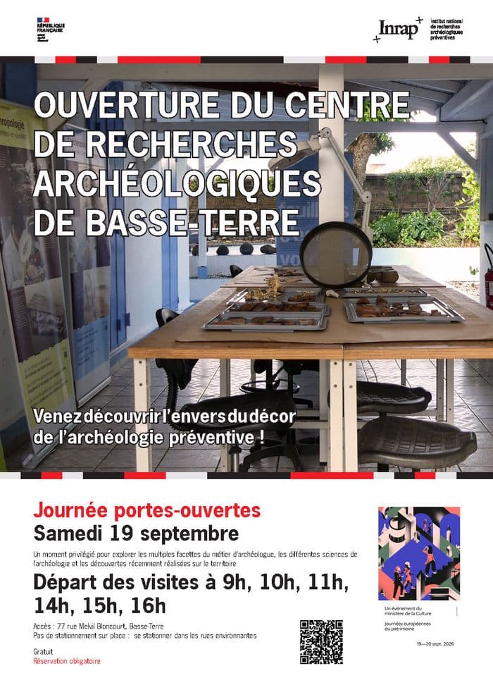 Ouverture du centre de recherches archéologiques Inrap de Basse-Terre