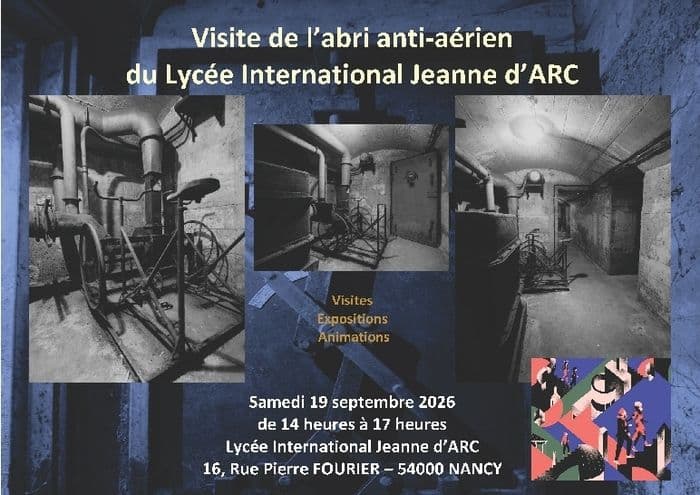 Visite de l’abri anti-aérien de la Seconde Guerre mondiale du Lycée international Jeanne d’Arc.