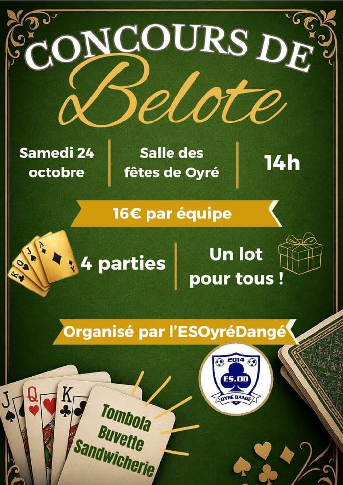 CONCOURS DE BELOTE - LE 24/10 - ESOD FOOT