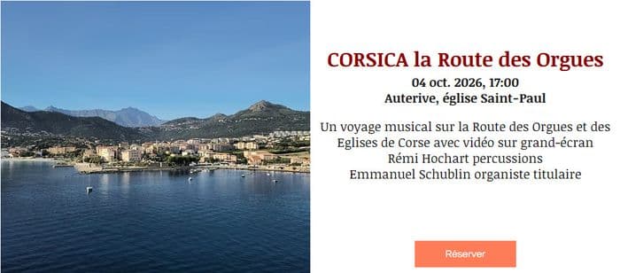 CORSICA : Voyage Musical sur la Route des Orgues et des églises de Corse