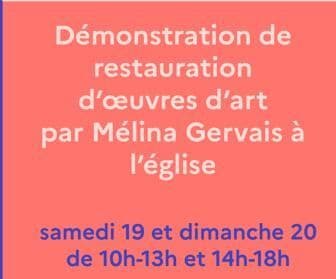 Démonstration de restauration d'œuvres d'art