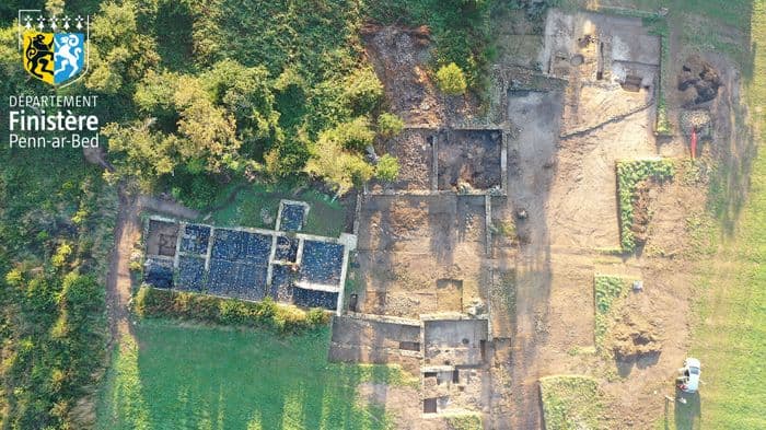 Découverte du site de fouille archéologique - Villa romaine de Keradennec
