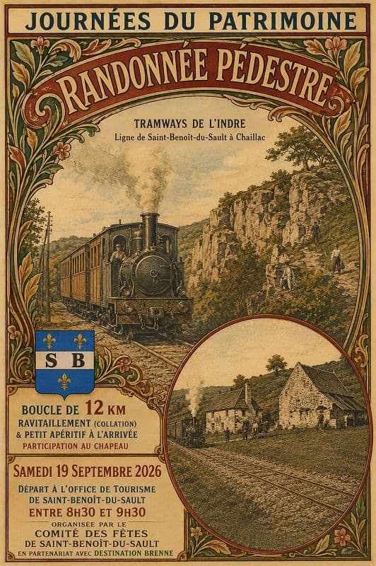 Randonnée pédestre à Saint-Benoît du Sault le 19 septembre