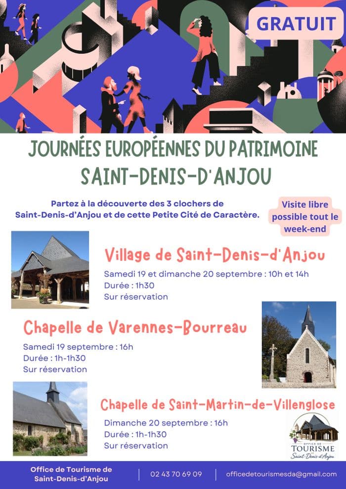 Visite des 3 clochers de Saint-Denis-d'Anjou