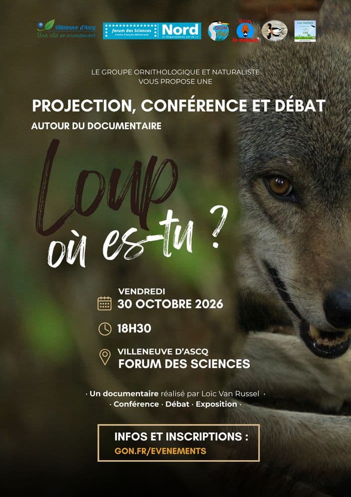 Le loup dans la région : projection, conférence-débat et exposition