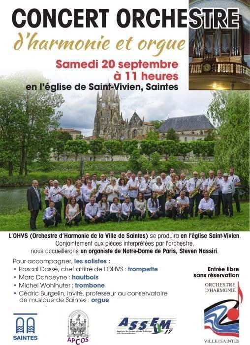 Visite-Concert de l’Orchestre d’Harmonie de la Ville de Saintes