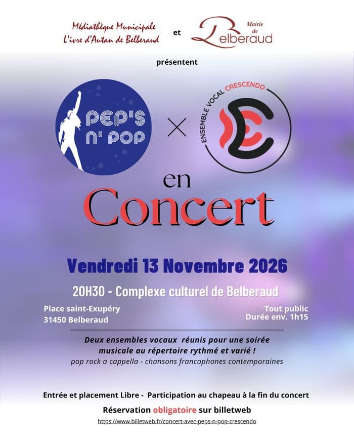 CONCERT ENSEMBLES VOCAUX - PEP'S N' POP & CRESCENDO