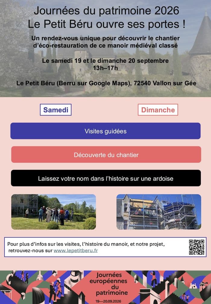 Découvrir le chantier d’éco-restauration du manoir du Petit Béru