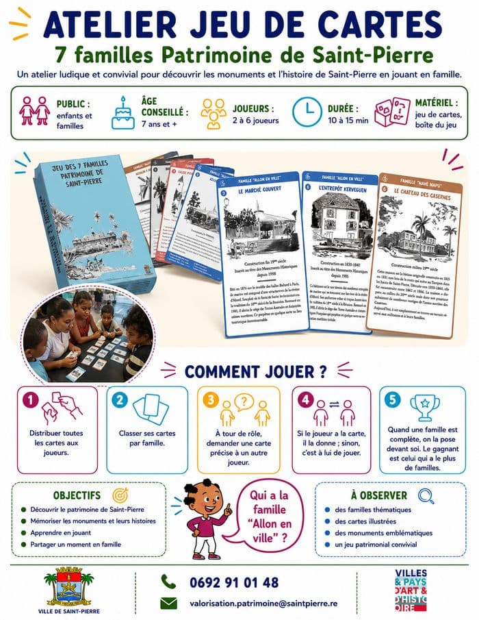 Jeu de cartes 7 familles Saint-Pierre Patrimoine