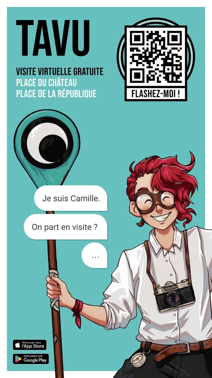 Parcours place de la République avec l'application TAVU