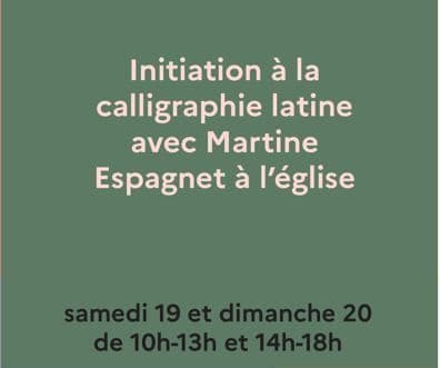 Atelier : initiation à la calligraphie latine