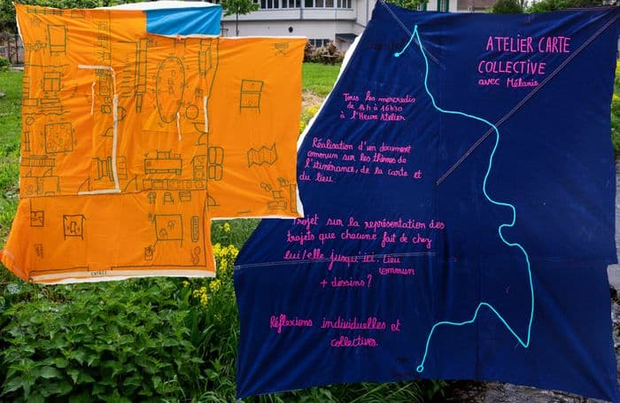 Atelier de broderie de cartes sensibles, avec l'artiste Mélanie Taffin