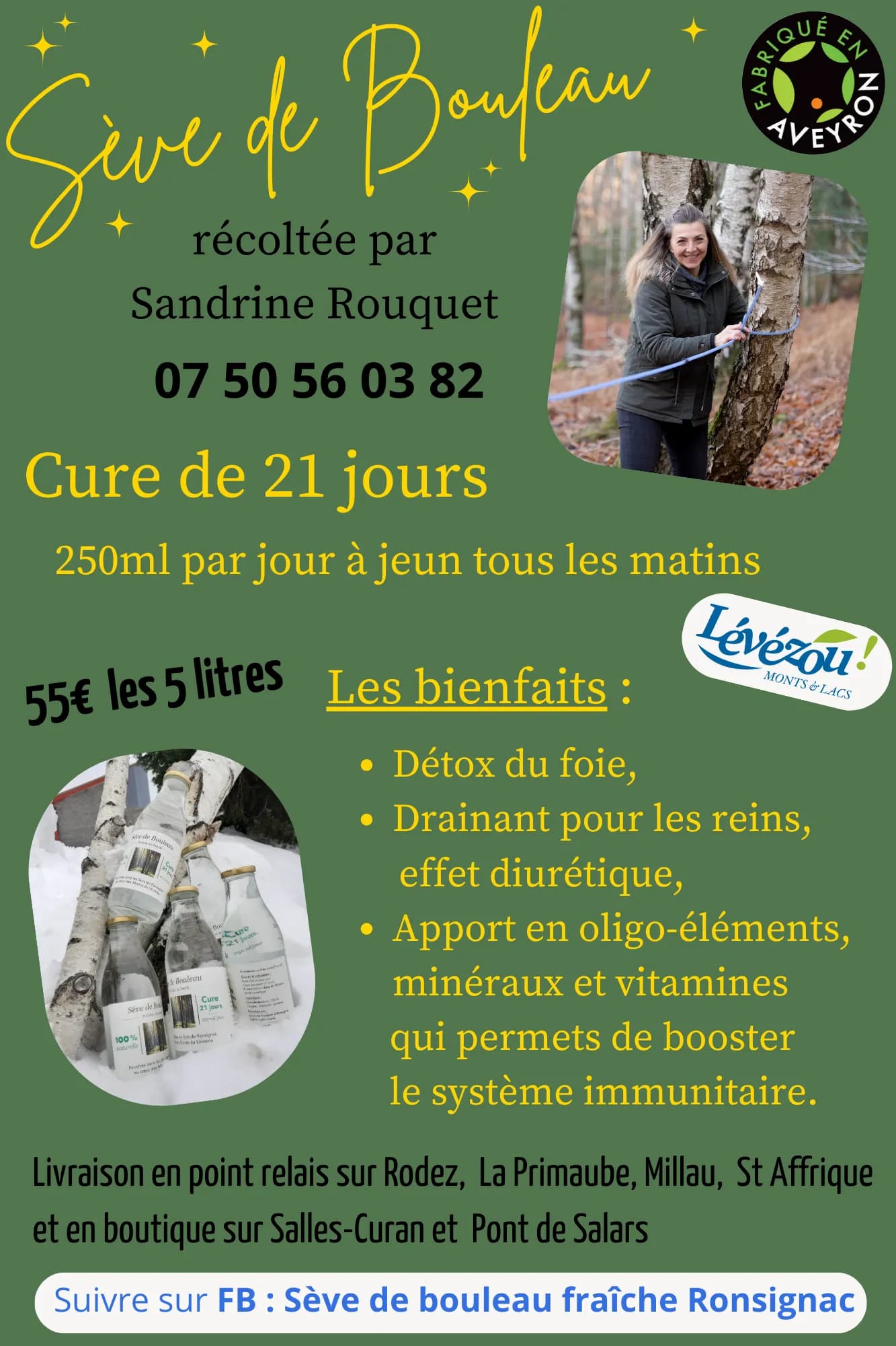 Séve de Bouleau fraîche et locale